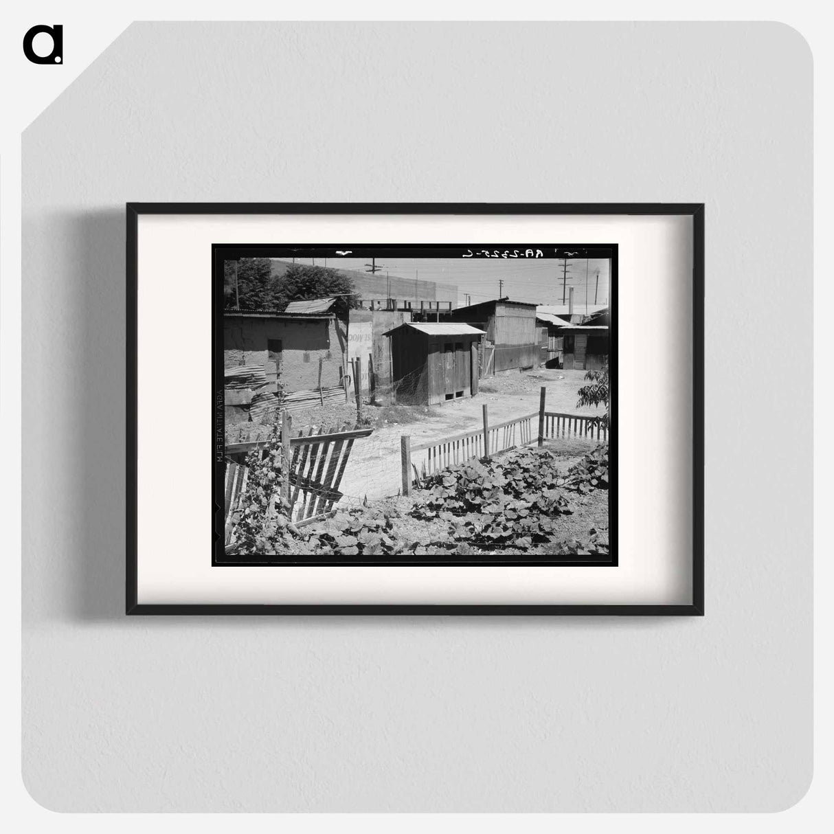 A street in Brawley, Imperial Valley. Homes of Mexican field laborers. California. - Dorothea Lange Poster.