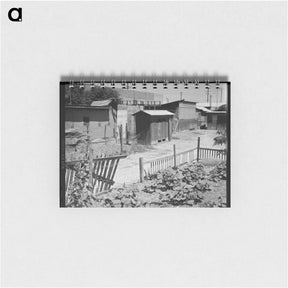 アートメモ帳-A street in Brawley, Imperial Valley. Homes of Mexican field laborers. California. - ドロテア ラング Memo.