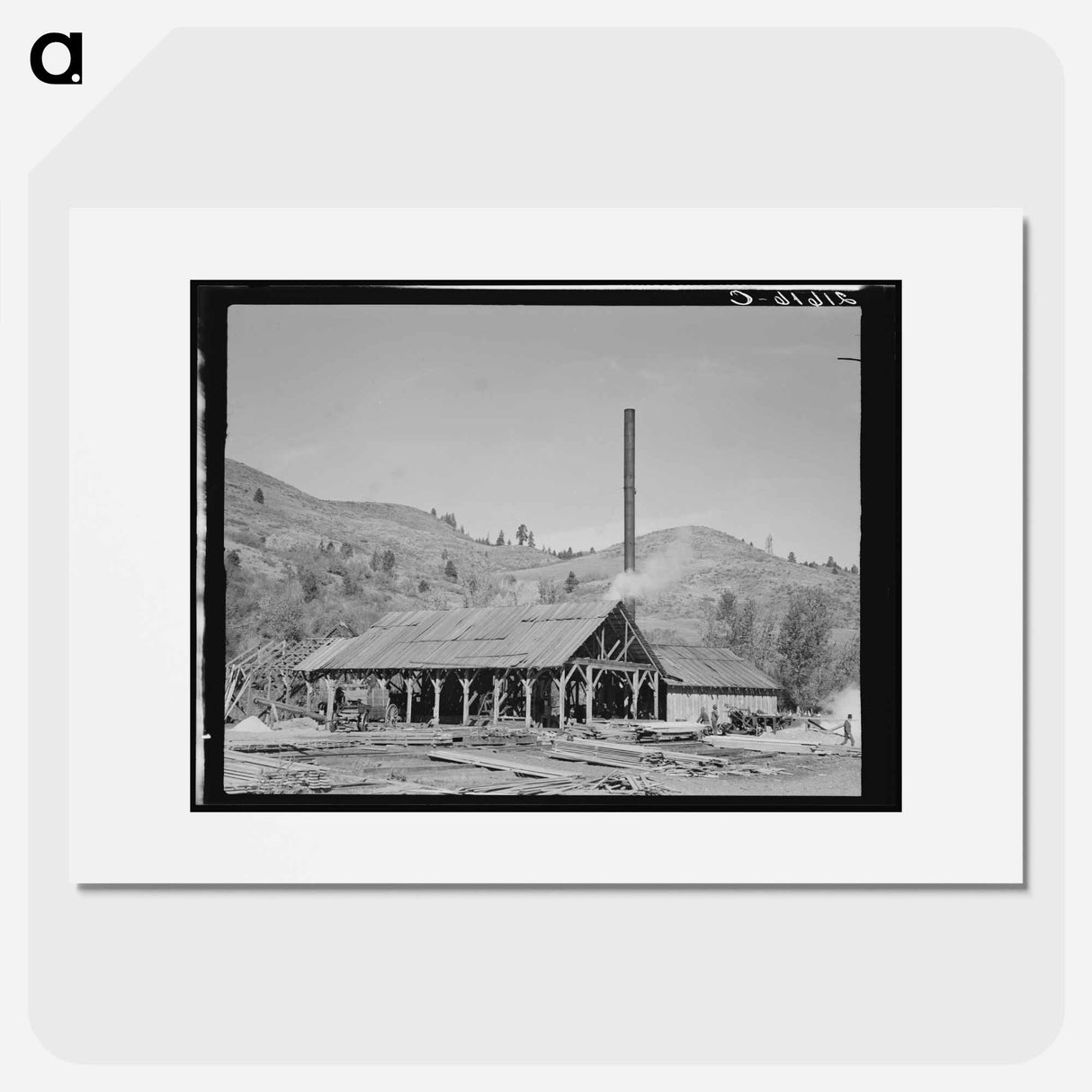 Untitled photo, possibly related to: The sawmill. Ola self-help sawmill co-op. Gem County, Idaho. General caption 48 - ドロテア ラング Poster.