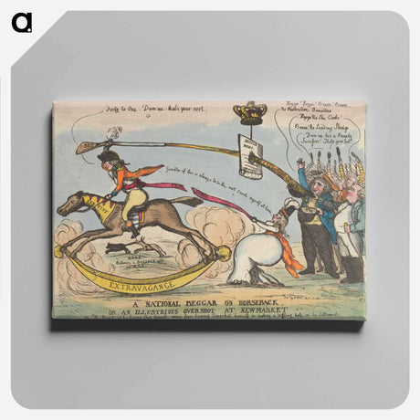 アートパネル-A National Beggar On Horseback, Or, An Illustrious Overshot At Newmarket.
 - イェール大学アートギャラリー Canvas.