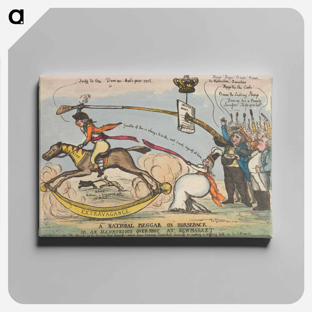 アートパネル-A National Beggar On Horseback, Or, An Illustrious Overshot At Newmarket.
 - イェール大学アートギャラリー Canvas.