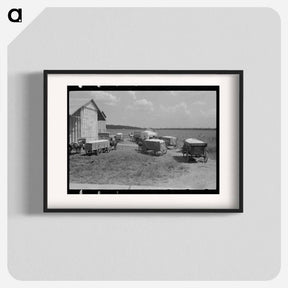 アートポスター-Cotton Wagons at Lehi
 - ラッセル リー Poster.
