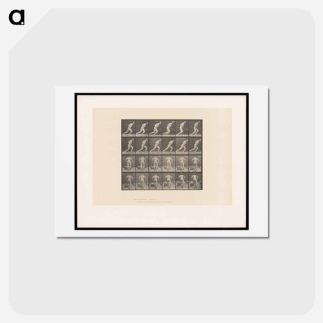 アートポストカード-Man Pushing a Roller
 - エドワード マイブリッジ Postcard.