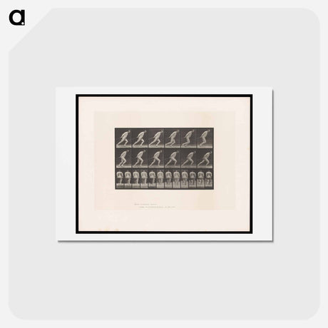 アートポストカード-Man Pulling a Roller
 - エドワード マイブリッジ Postcard.