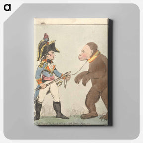 アートパネル-French Officer Holding a Trained Bear by a Chain
 - イェール大学アートギャラリー Canvas.