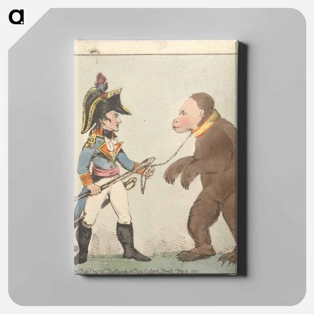 アートパネル-French Officer Holding a Trained Bear by a Chain
 - イェール大学アートギャラリー Canvas.