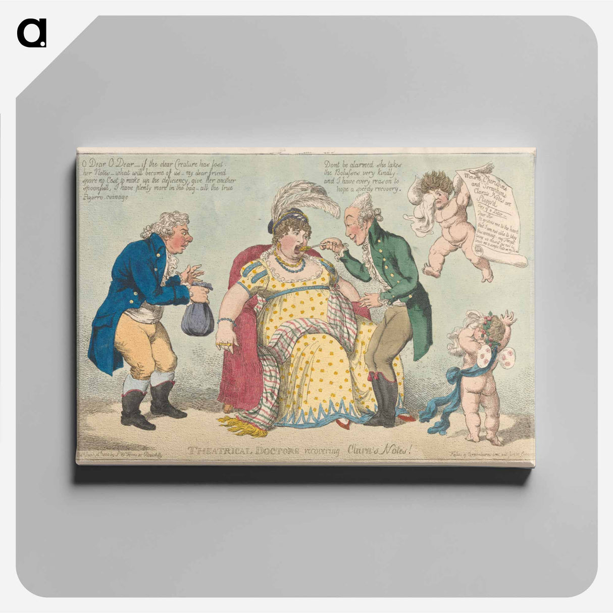 アートパネル-Theatrical Doctors Recovering Clara's Notes
 - イェール大学アートギャラリー Canvas.