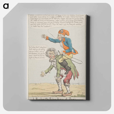 アートパネル-A Member of the Riding House at Paris, Delivering an Harangue from the Shoulders of a French Citizen
 - イェール大学アートギャラリー Canvas.