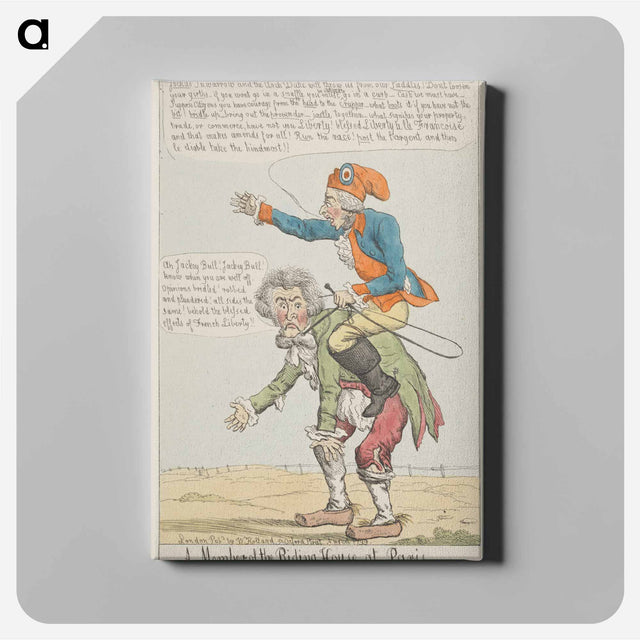 アートパネル-A Member of the Riding House at Paris, Delivering an Harangue from the Shoulders of a French Citizen
 - イェール大学アートギャラリー Canvas.