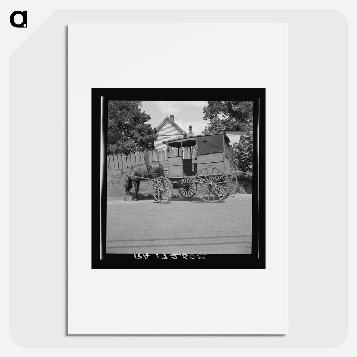 Mail wagon. Marshall, Texas. - Dorothea Lange Poster.