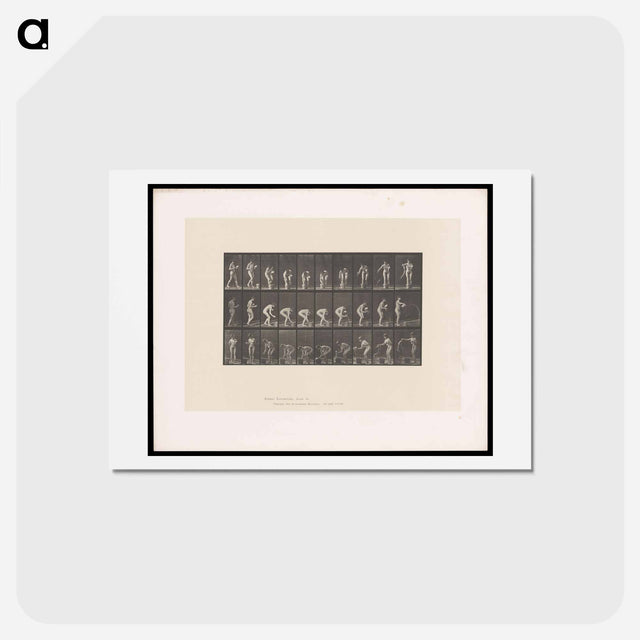 アートポストカード-Naked Woman Rinsing Glass
 - エドワード マイブリッジ Postcard.