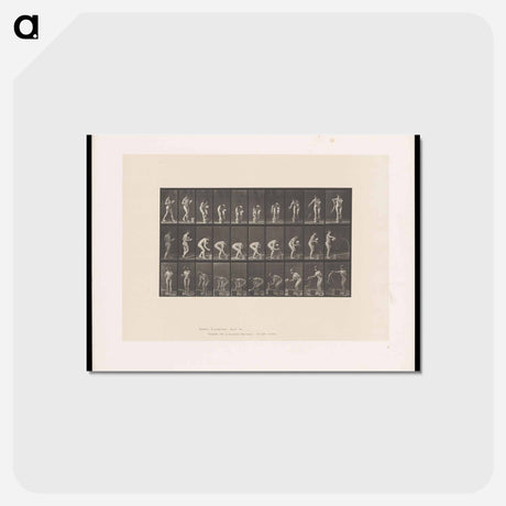 アートポストカード-Naked Woman Rinsing Glass
 - エドワード マイブリッジ Postcard.