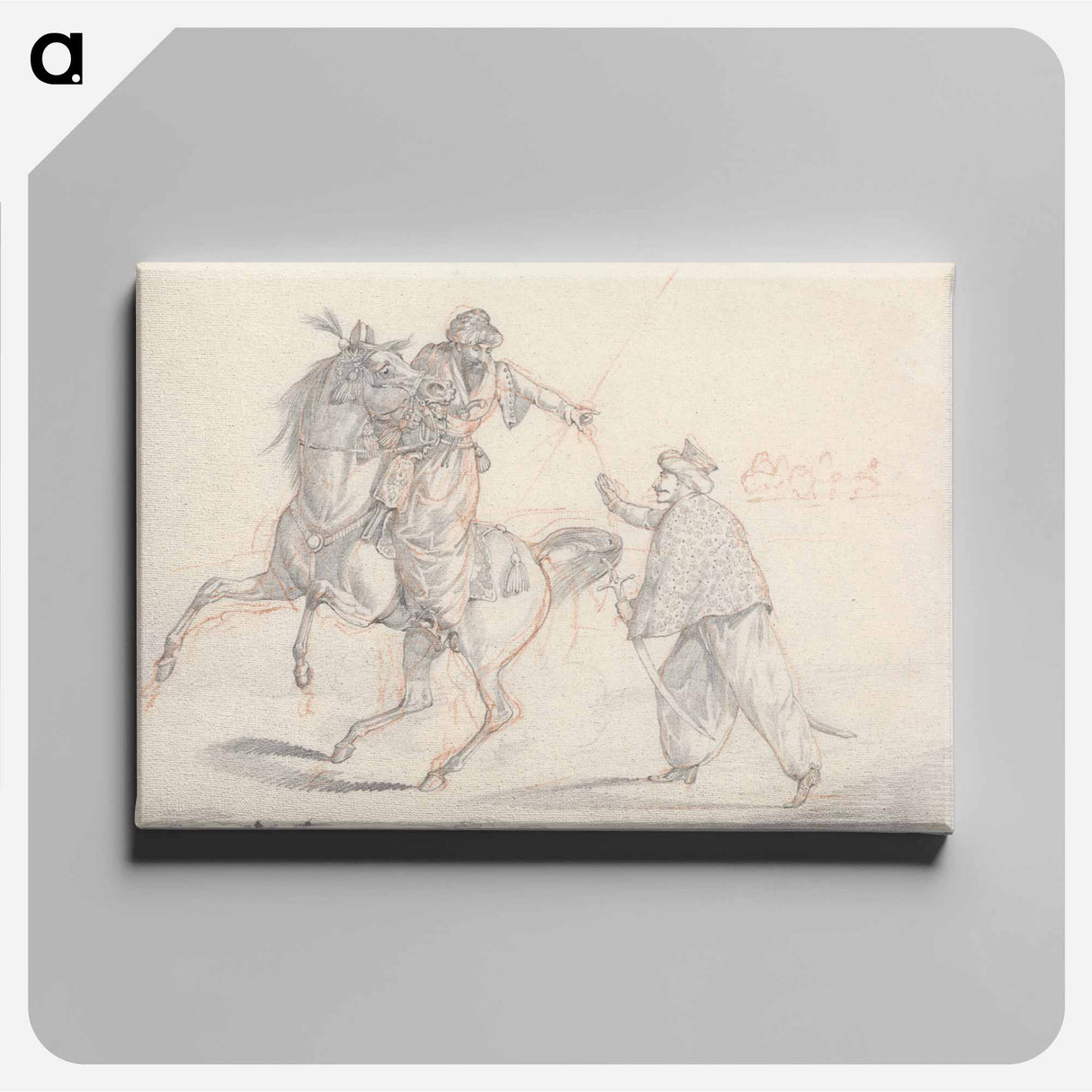 アートパネル-Scraps, no. 32: Two Mamelukes Talking, One Mounted
 - イェール大学アートギャラリー Canvas.