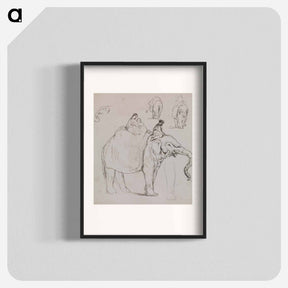 アートポスター-Figures on an Elephant and Other Elephant Studies
 - イェール大学アートギャラリー Poster.