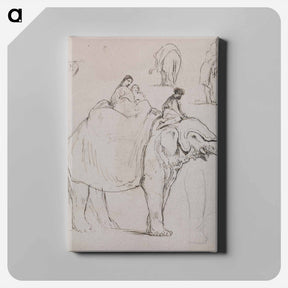 アートパネル-Figures on an Elephant and Other Elephant Studies
 - イェール大学アートギャラリー Canvas.