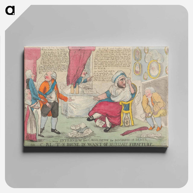 アートパネル-Interview and Consultation for Discharge of Debts, or, C-RL-T-N House in Want of Necessary Furniture
 - イェール大学アートギャラリー Canvas.