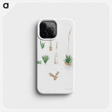 Botanical roots and leaves - ピエール ジョゼフ ルドゥーテ Phone Case.