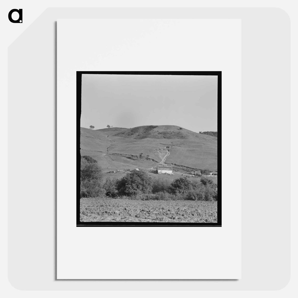 Soil erosion in California hills - Dorothea Lange Poster.