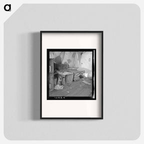 アートポスター-Untitled photo, possibly related to: Tent interior in a pea pickers' camp. Food supply and household equipment. Santa Clara County, California - ドロテア ラング Poster.