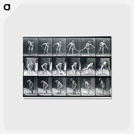 アートポストカード-Man with Pickaxe
 - エドワード マイブリッジ Postcard.