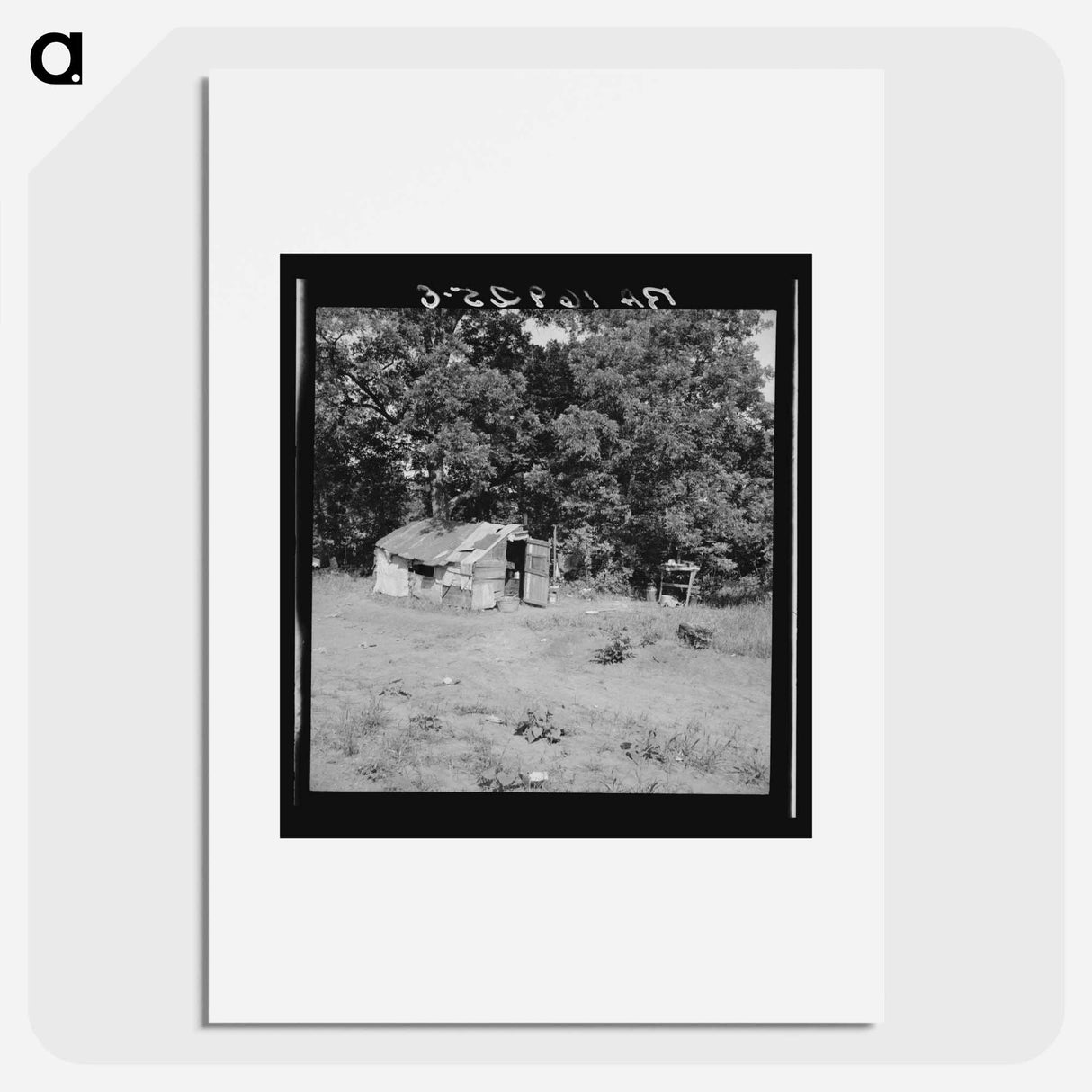 Family camped on US Highway 63. Cache County, Oklahoma. - Dorothea Lange Poster.