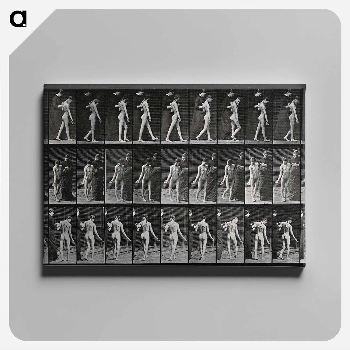 アートパネル-Collotype of a Girl with Nurse
 - エドワード マイブリッジ Canvas.