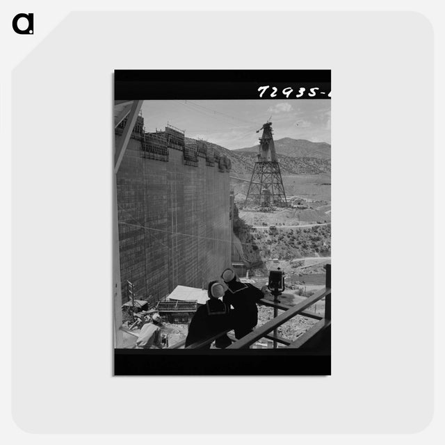 アートポストカード-Shasta Dam Construction
 - ラッセル リー Postcard.