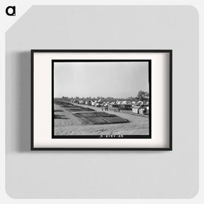 アートポスター-View of Kern County migrant camp showing community garden plots - ドロテア ラング Poster.