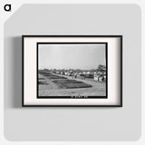 View of Kern County migrant camp showing community garden plots - Dorothea Lange Poster.