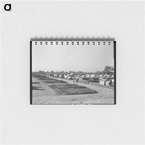 アートメモ帳-View of Kern County migrant camp showing community garden plots - ドロテア ラング Memo.