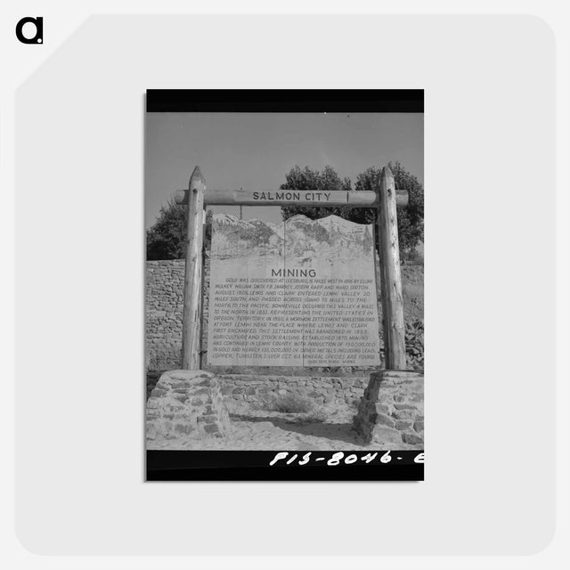 アートポストカード-Salmon, Idaho Sign
 - ラッセル リー Postcard.