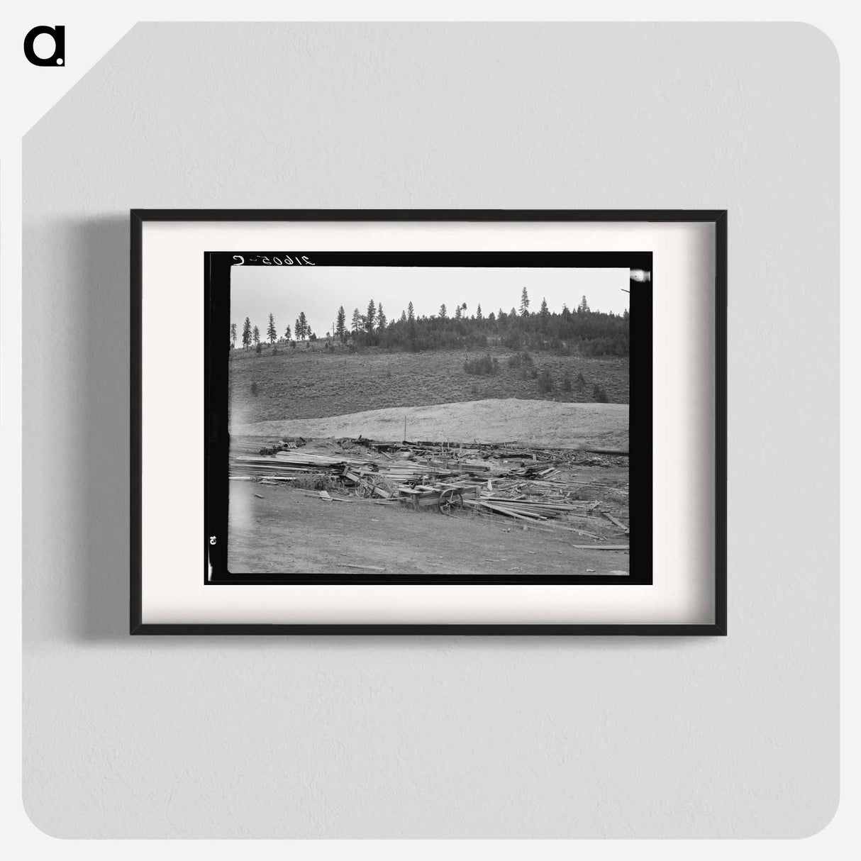 The remains of the sawmill in a deserted mill town - Dorothea Lange Poster.