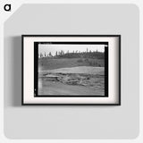 The remains of the sawmill in a deserted mill town - Dorothea Lange Poster.