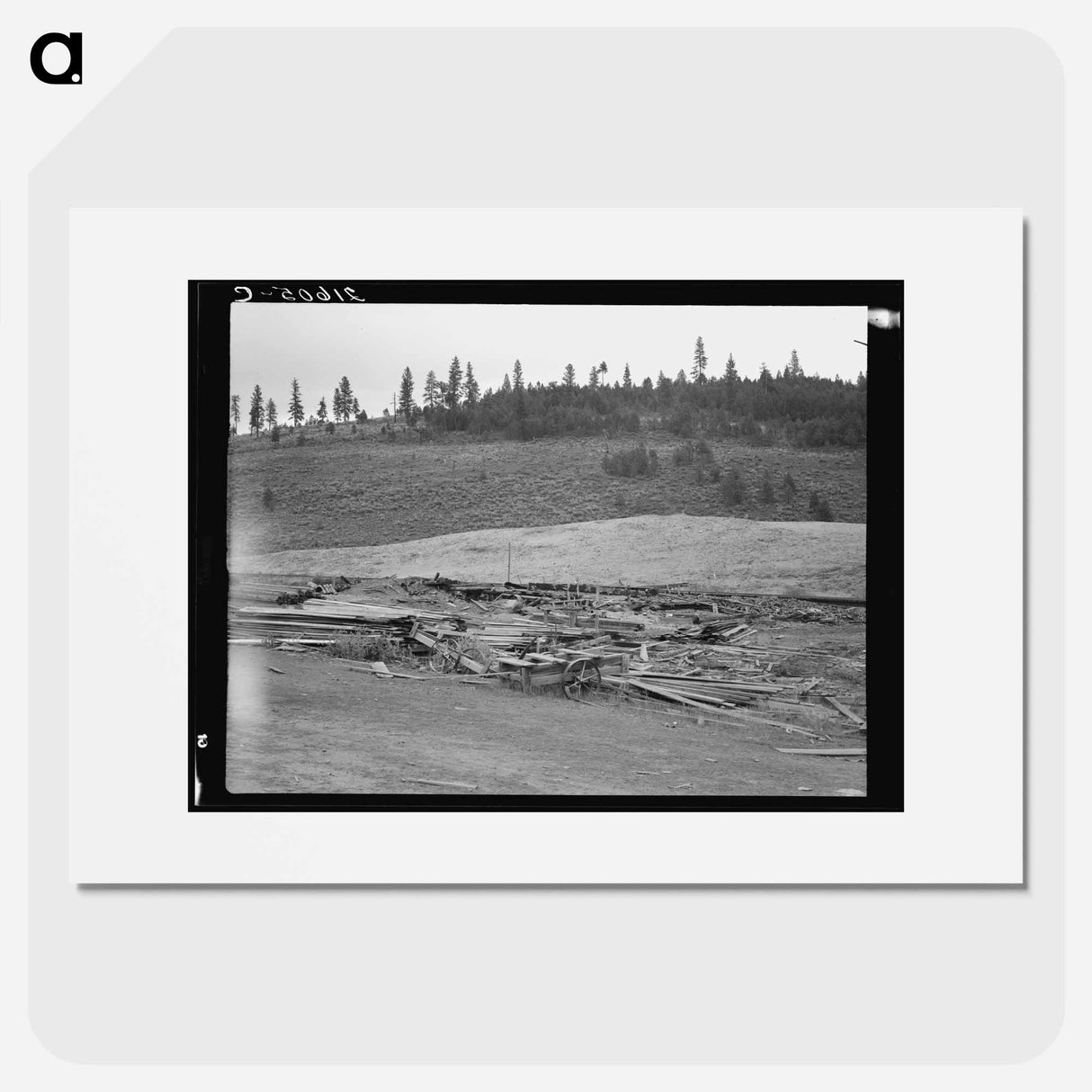 The remains of the sawmill in a deserted mill town - Dorothea Lange Poster.