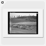 The remains of the sawmill in a deserted mill town - Dorothea Lange Poster.