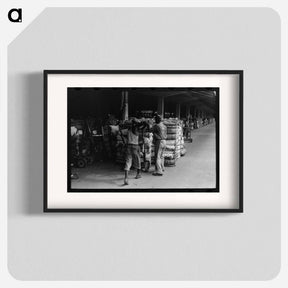 アートポスター-Cotton Bale Weighing
 - ラッセル リー Poster.