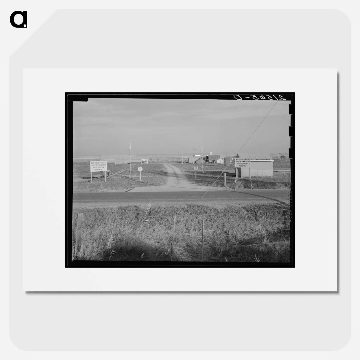 Untitled photo, possibly related to: Entrance to Nyssa Farm family labor camp, FSA (Farm Security Administration) mobile unit number 1, just established before opening of beet season. Near Nyssa, Ore - Dorothea Lange Poster.