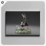 アートパネル-Dr. Syntax: Seated on a Bucket Sketching a Landscape
 - イェール大学アートギャラリー Canvas.