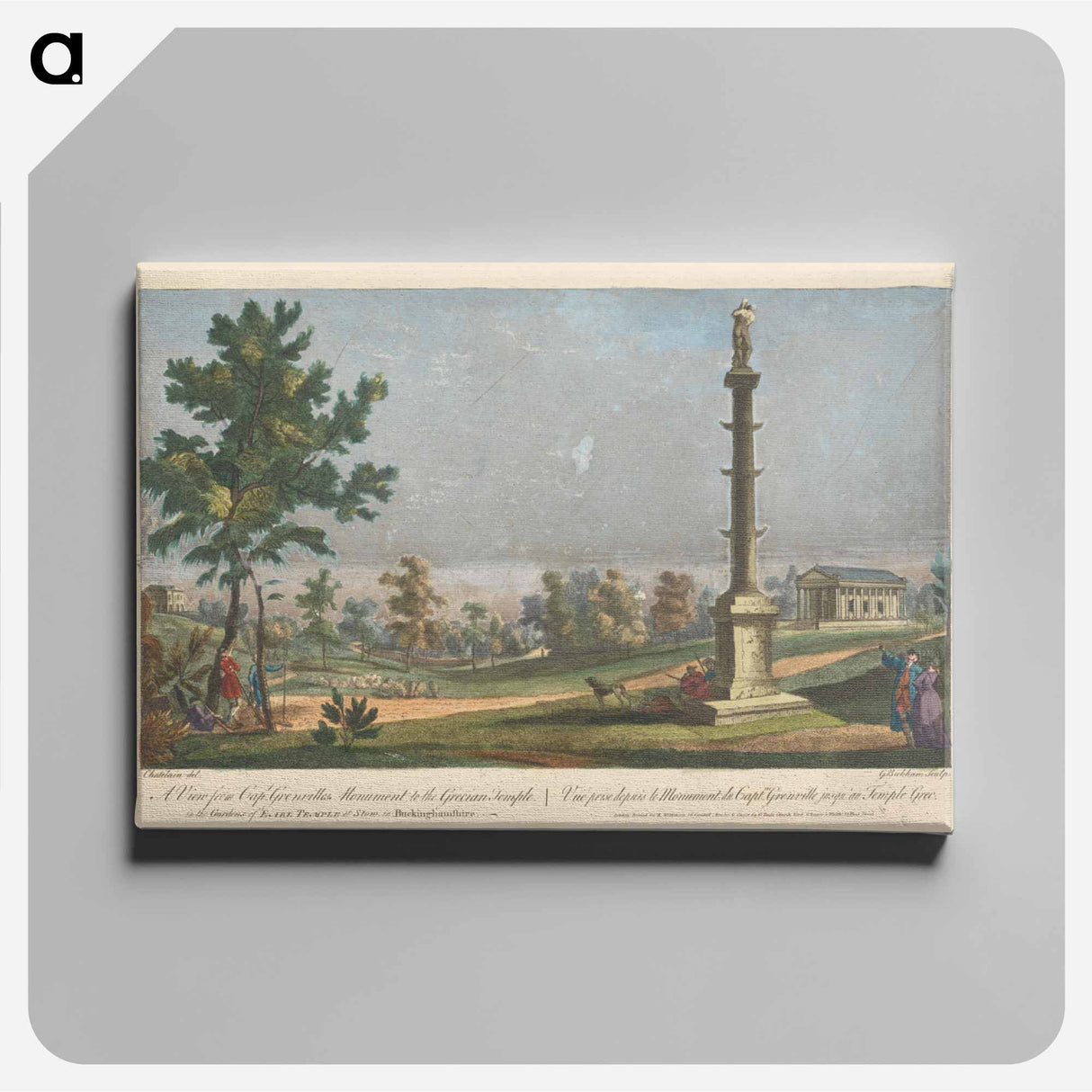 アートパネル-A View from Cap't Grenvilles Monument to the Grecian Temple in the Gardens of Earl Temple at Stow, in Buckinghamshire
 - イェール大学アートギャラリー Canvas.