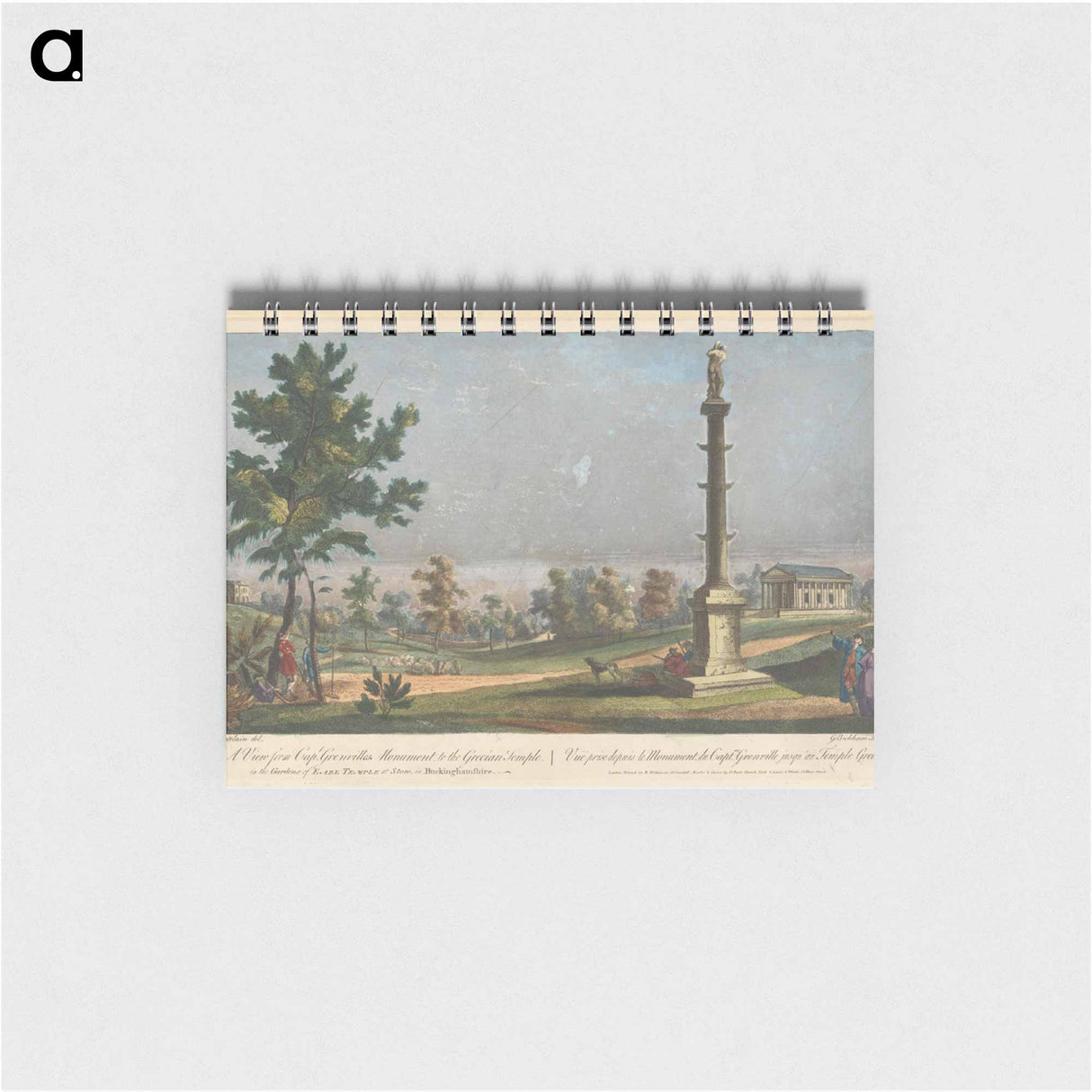 アートメモ帳-A View from Cap't Grenvilles Monument to the Grecian Temple in the Gardens of Earl Temple at Stow, in Buckinghamshire
 - イェール大学アートギャラリー Memo.