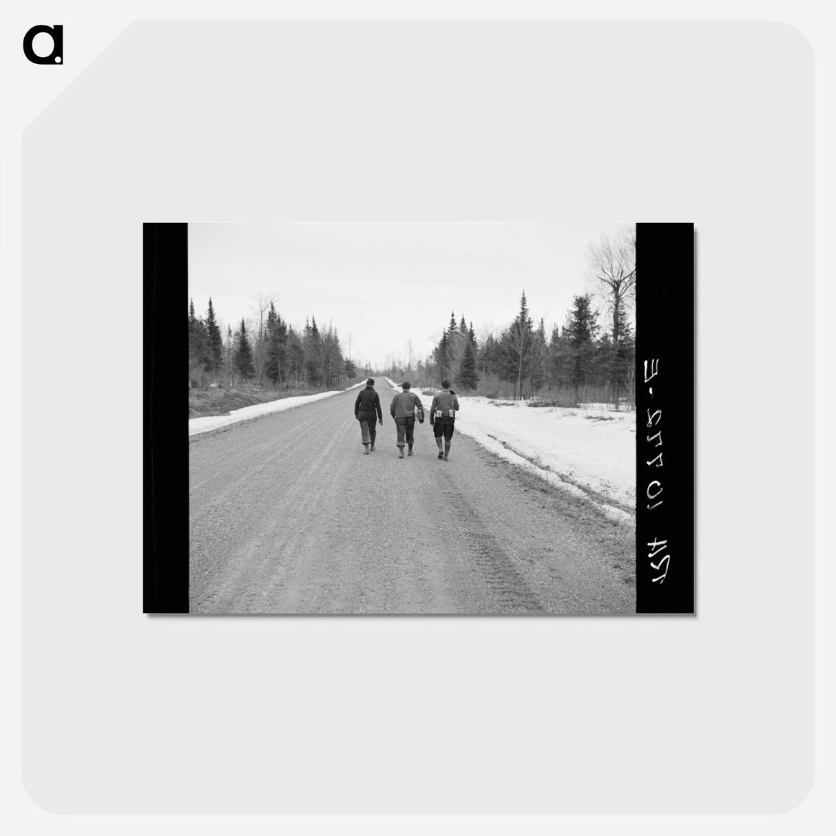 アートポストカード-Lumberjacks to Town
 - ラッセル リー Postcard.