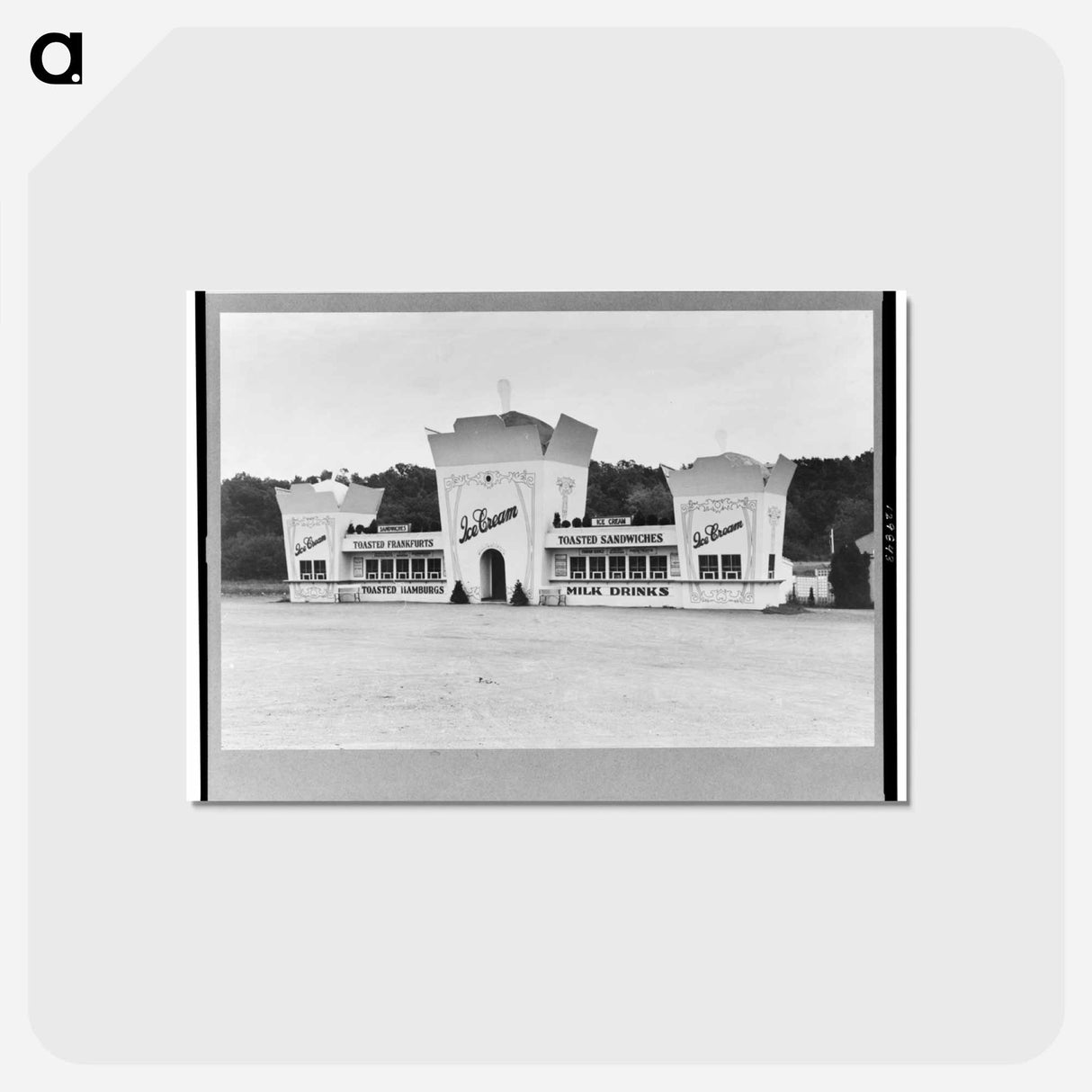 アートポストカード-Ice Cream Stand, Connecticut
 - ラッセル リー Postcard.