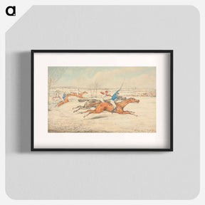 アートポスター-Steeplechasing: Five Riders Galloping Right
 - イェール大学アートギャラリー Poster.