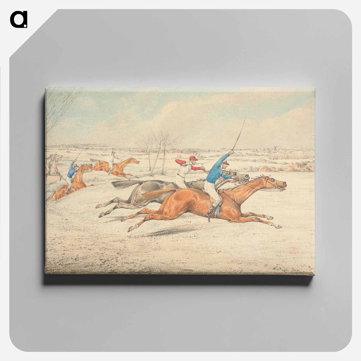 アートパネル-Steeplechasing: Five Riders Galloping Right
 - イェール大学アートギャラリー Canvas.