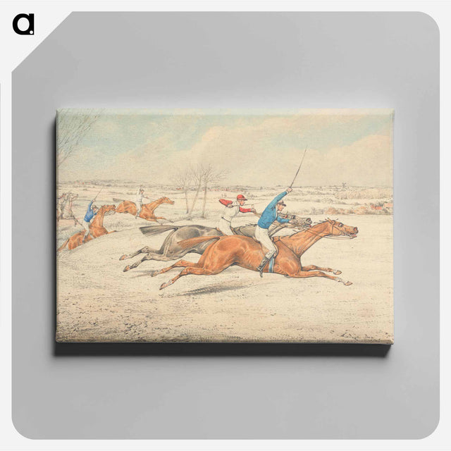 アートパネル-Steeplechasing: Five Riders Galloping Right
 - イェール大学アートギャラリー Canvas.