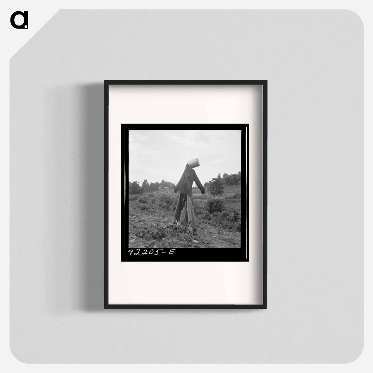 Untitled photo, possibly realted to: Scarecrow on a newly cleared field with stumps near Roxboro, North Carolina - Dorothea Lange Poster.