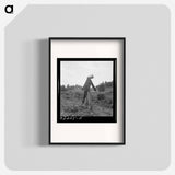 Untitled photo, possibly realted to: Scarecrow on a newly cleared field with stumps near Roxboro, North Carolina - Dorothea Lange Poster.