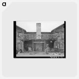 アートポストカード-Navajo Lodge Entrance
 - ラッセル リー Postcard.