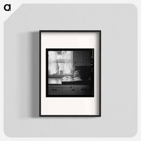 アートポスター-A corner of the Schrock kitchen in their new home - ドロテア ラング Poster.