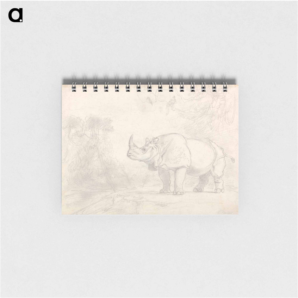 アートメモ帳-A Rhinoceros Standing on a River Bank
 - イェール大学アートギャラリー Memo.